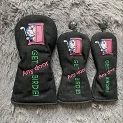 新品【 3点セット】ドラえもん デニム ゴルフクラブ ヘッドカバー 1+3+UT