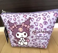 しまむら　クロミ　ヒョウ柄　パープル　ポーチ