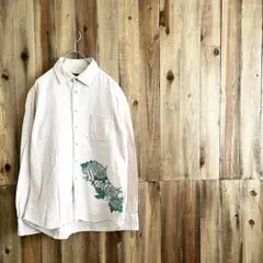 空 KU 刺繍入り ガーゼシャツ Mサイズ 日本製 肌色