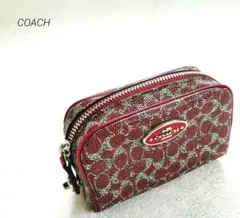 新品・未使用　COACH　　シグネチャー　　レッド　匿名配送　即日発送