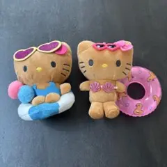 新品未使用！ハローキティ 日焼けキティ マスコットチャーム 2個セット