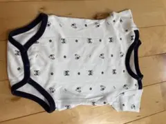 apresles cours 犬と骨プリントロンパース