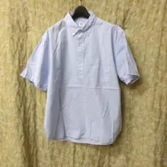 薄い青 ボタンダウン 半袖シャツ Mサイズ　331-436486