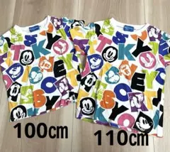 《中古》Disneyリゾート　Tシャツ　ミッキーマウス110 100 おそろい