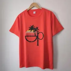 新品未使用 オーシャンパシフィック サンセットビーチ オレンジ 半袖Tシャツ
