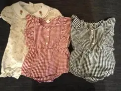 3-6ヶ月　女の子　ロンパース　夏にぴったり