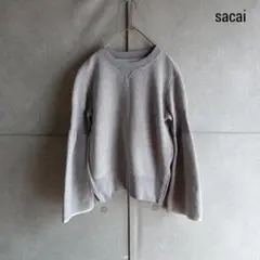 【sacai】サカイ サイドジップ スウェット 日本製 グレー X939