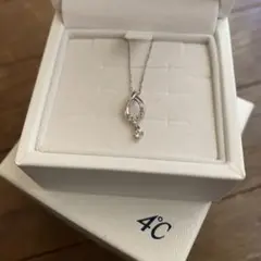 4℃ しずく形 シルバーネックレス