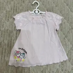 ピンクの刺繍トップス 100%コットン