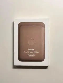 【新品】純正 MagSafe対応iPhoneファインウーブンウォレット・トープ②