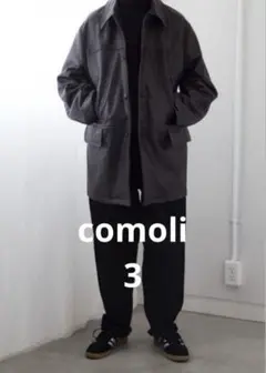 COMOLIコモリ22awラムレザーカーコートサイズ1 COMOLI コモリ 22AW W03-04009 LAMB LEATHER COAT ラムレザー