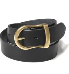 【美品】BIG JOHN 黒レザーベルト　Lサイズ