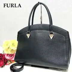 FURLA フルラ トートバッグ ショルダーバッグ ビジネス レザー ブラック