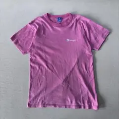 90s champion usa製 tシャツ シングル　ピンク　ヴィンテージ