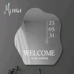ウェルカムボードウェルカムミラーステッカーB5ウェディングシールWelcome