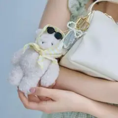 新品　Lily Bear スカーフスタイルチャーム　ホワイト