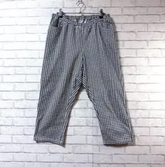 訳あり【アズノゥアズピンキー】大きめサイズ13ギンガムチェックパンツ 丈短め
