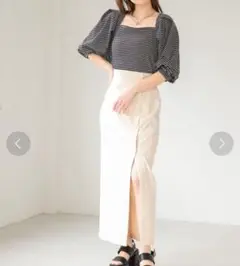 Heather パワショルカットカーデキャミセット