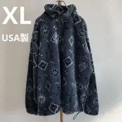 希少 ケープハイツ ネイティブ柄 ボアフリース ハーフジップ USA製