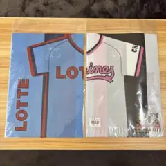 新品　千葉ロッテマリーンズ　野球ユニフォームデザイン クリアファイル2枚セット