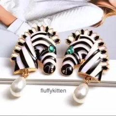 インポート♡ゼブラピアス シマウマ