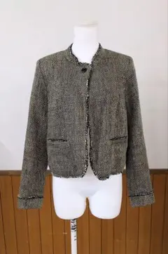 Cotelac ノーカラーツイードジャケット U0430