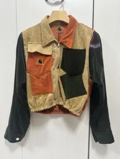 パッチワーク クロップドジャケット