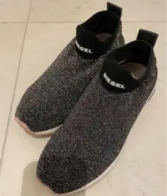 DIESEL ラメスニーカー スリッポン 24センチ