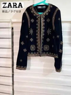 【新品/タグ付き】エンブロイダリーベルベットジャケット