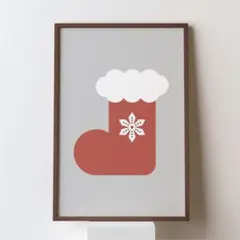 A4アートポスター【クリスマスソックス01】