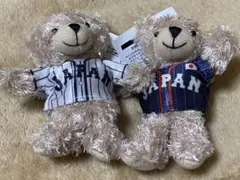 侍ジャパン 柳田悠岐 ナンバーユニフォームベアキーチェーン ホワイト ネイビー