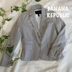 E1809 Banana Republic ストライプ コットンジャケット