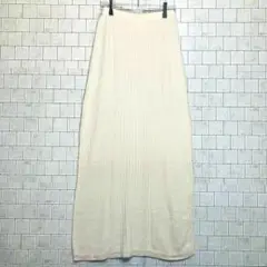 F.O.B COOPアイボリー タイトスカート　シンプル　カシミア45%