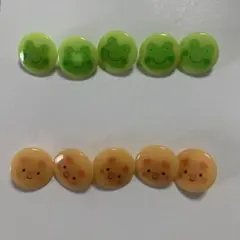 カエルと子豚のボタンセット 10個