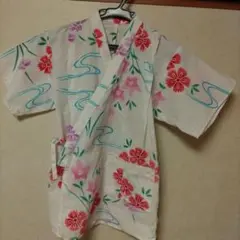 子供用 花柄 着物スタイル