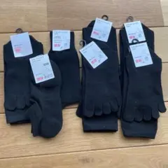 ユニクロ メンズ靴下7足セット ブラック 25-27cm UNIQLO