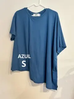 AZUL アズール オーバーサイズ Tシャツ アシンメトリー 青