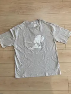 しまむら　ロゴスデイズ刺繍Tシャツ　ベージュM