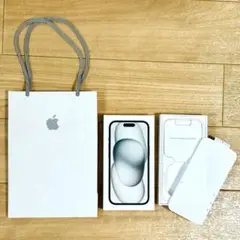 （箱、袋）iPhone 15 ブラック　128GB