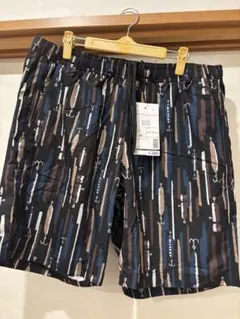 アウトドアプリントショートパンツ　ルアーブラック