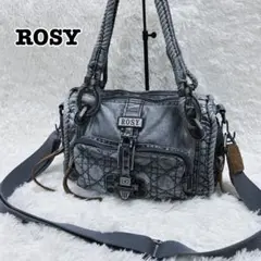 ✨希少✨ ROSY Y2K 2way ショルダーバッグ ヴィンテージ加工 レザー