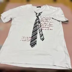 COMME CA ISM ストライプネクタイTシャツ M