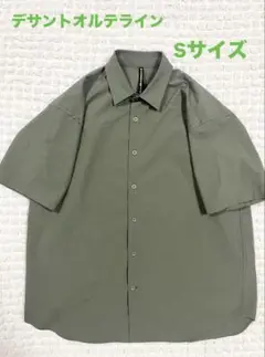 【試着のみ‼️】ALTERNA DUSHIS メンズS半袖シャツ　デサント　カーキ