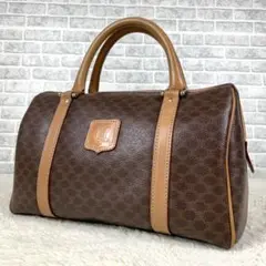★美品 セリーヌ ミニボストン トリオンフ型押し マカダム ゴールド金具 総柄
