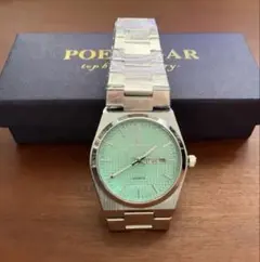 POEDAGAR アナログ腕時計 ターコイズブルー　ティファニーブルー　クォーツ