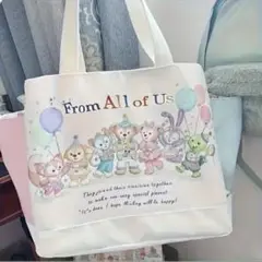 ダッフィーフレンズ　トートバッグ　エコバッグ　内側無地