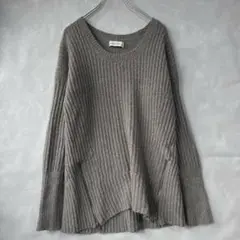 アバクロンビー&フィッチ リブニット フレアセーター 長袖 サイドジッパー