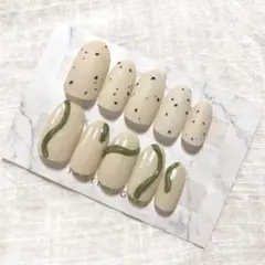ニュアンスネイル うねうねネイル 韓国ネイル