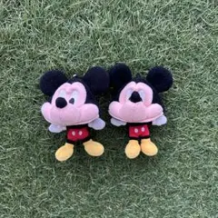 ディズニーリゾート　ミッキーマウス ぬいぐるみキーホルダー　２つ