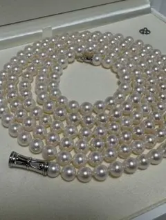 2021年購入 タサキ ロングパールネックレス 6.5〜7㎜ 130㎝ 美品